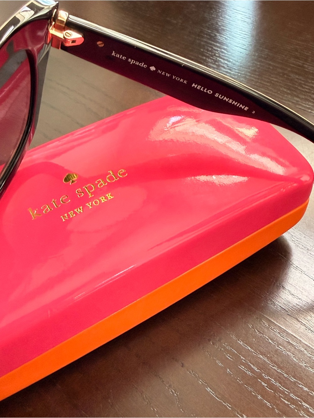 Kate Spade Leopard Print Cat Eye Sunglasses - Brown/Black - Picture 3 of 5
